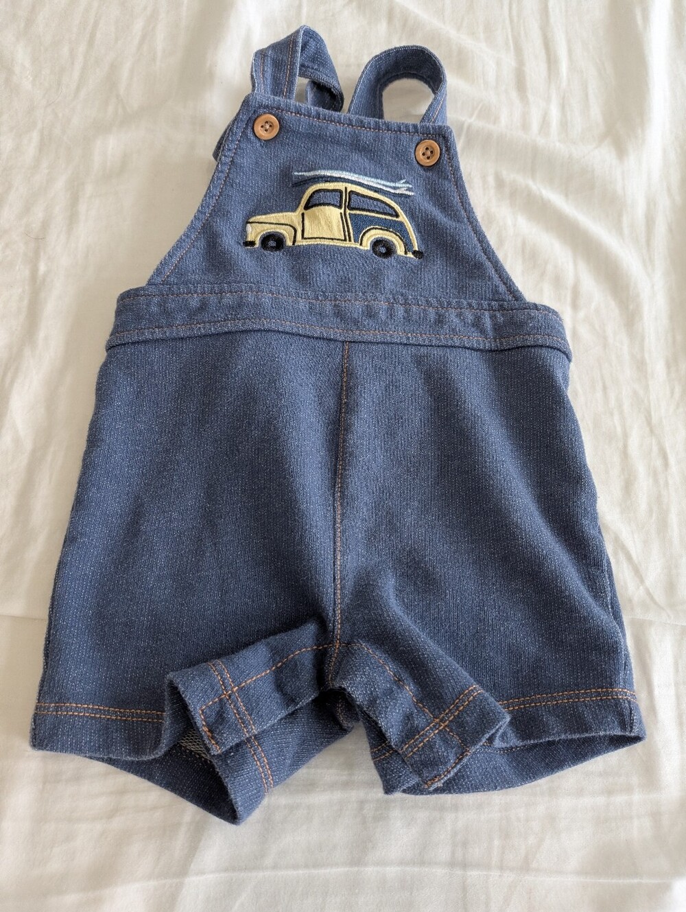 Pekkle Baby Overalls with Yellow Car